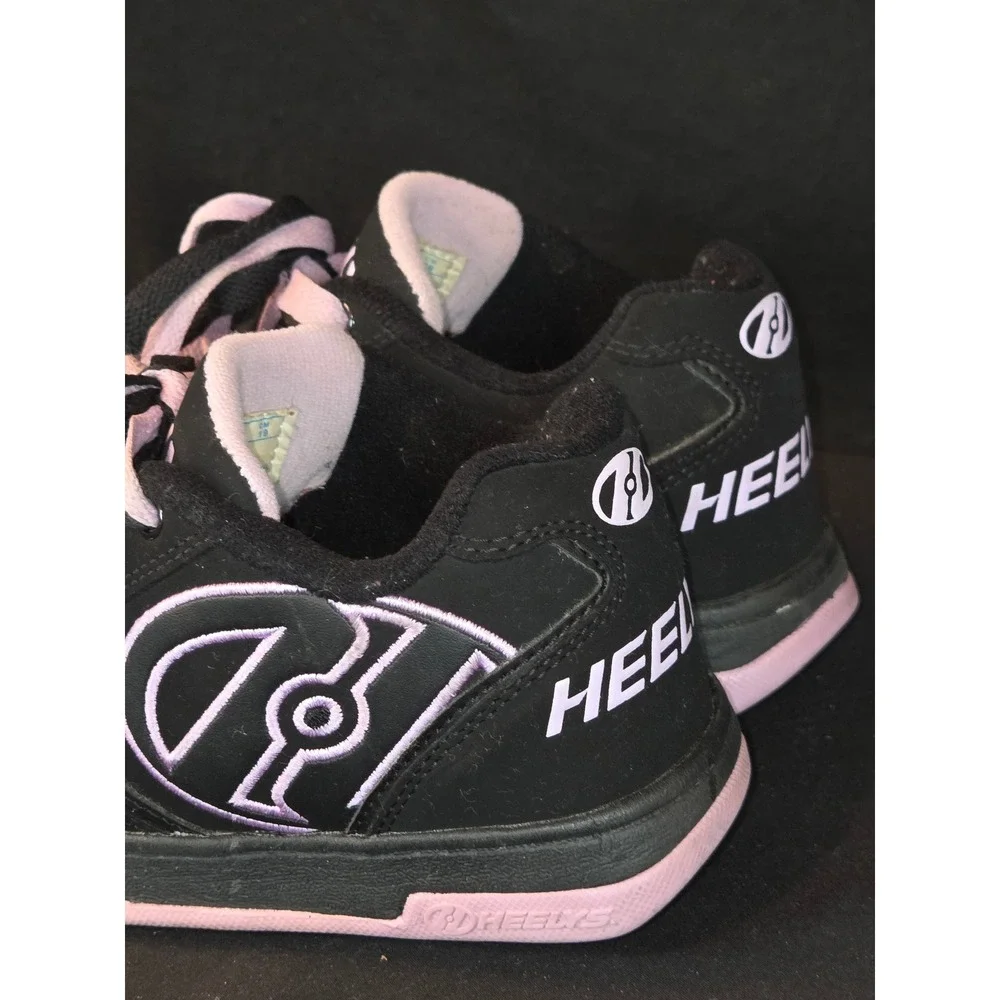 Heelys Kids Black Pink Dual-Lite Wheeled Sneakers Shoes Size‎ 1Y